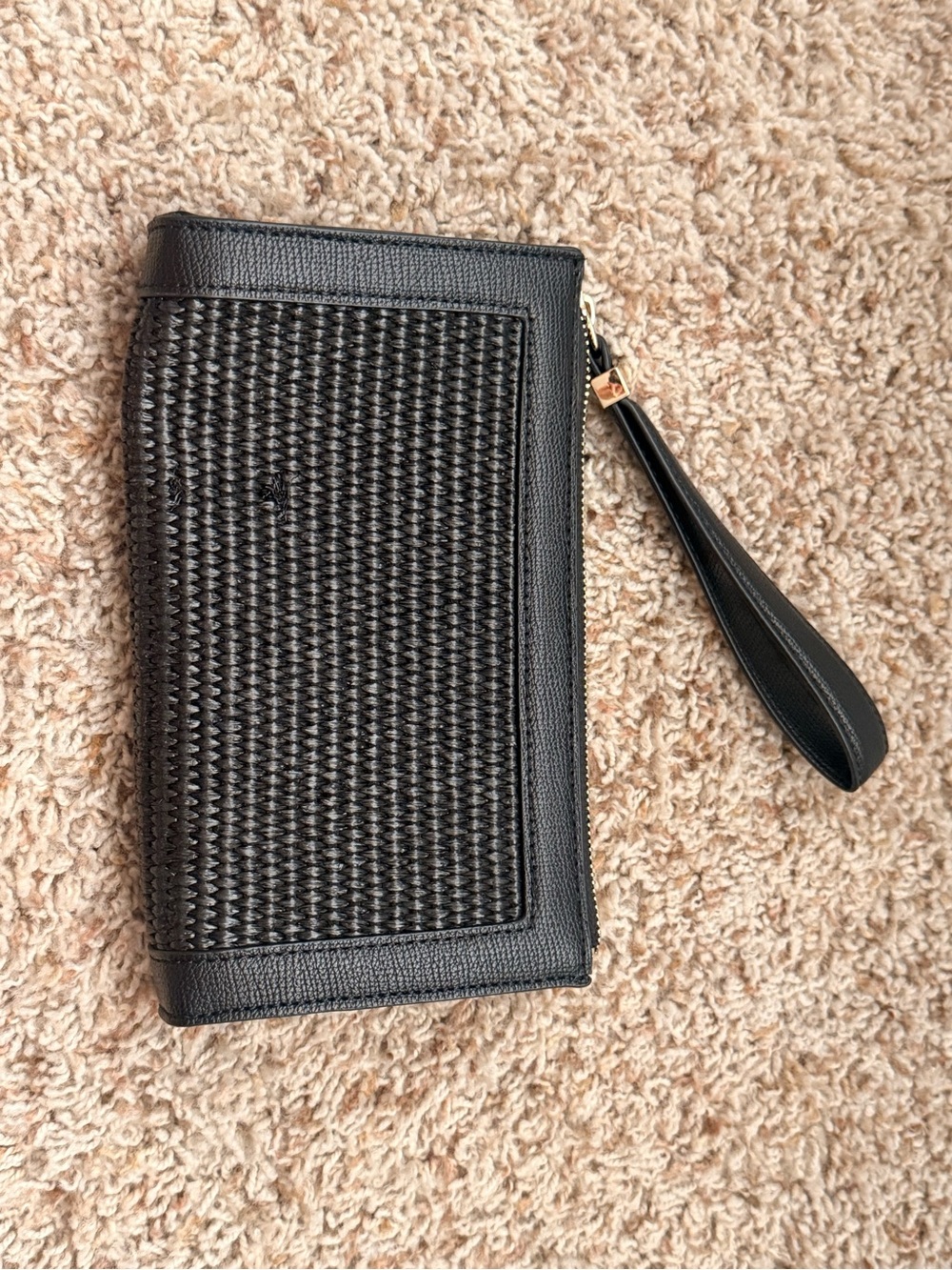 Ted Baker Black Woven Wristlet with Gold Logo - Picture 2 of 8